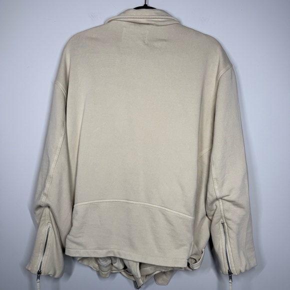 We The Free Free People Cream Cotton Moto Jacket Size M - Picture 4 of 8